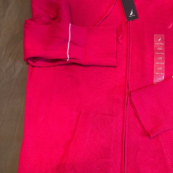 Nautica Fuchsia Hoodie Sweater - NWT - Picture 4 of 11